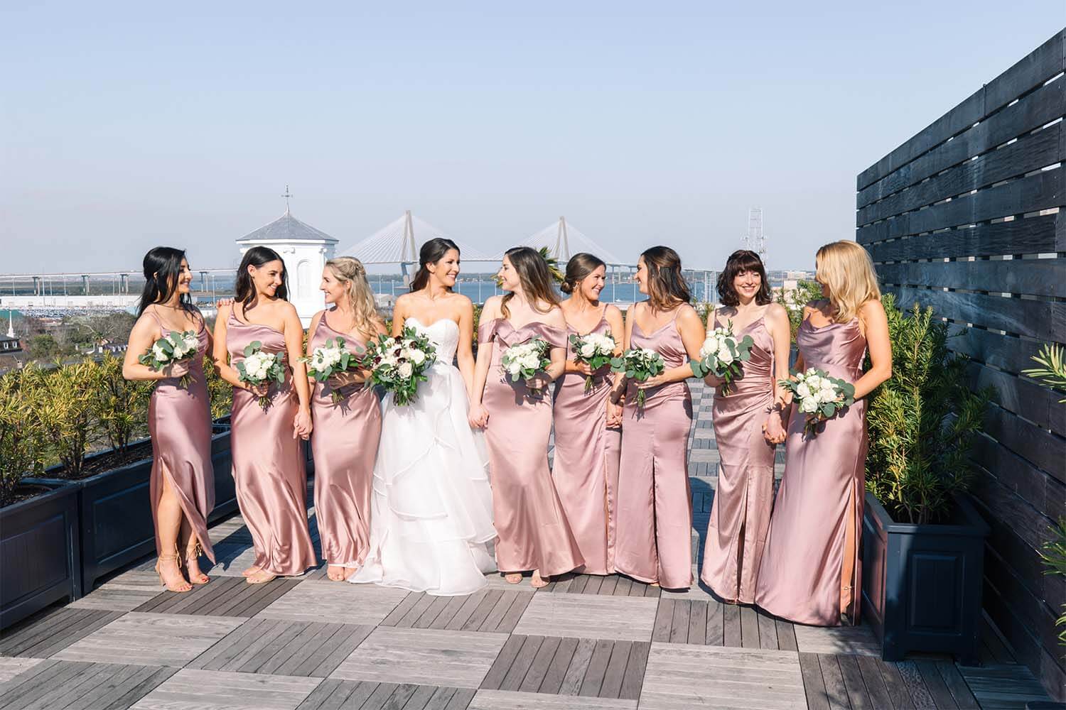 Elegant reception at The Dewberry in downtown Charleston