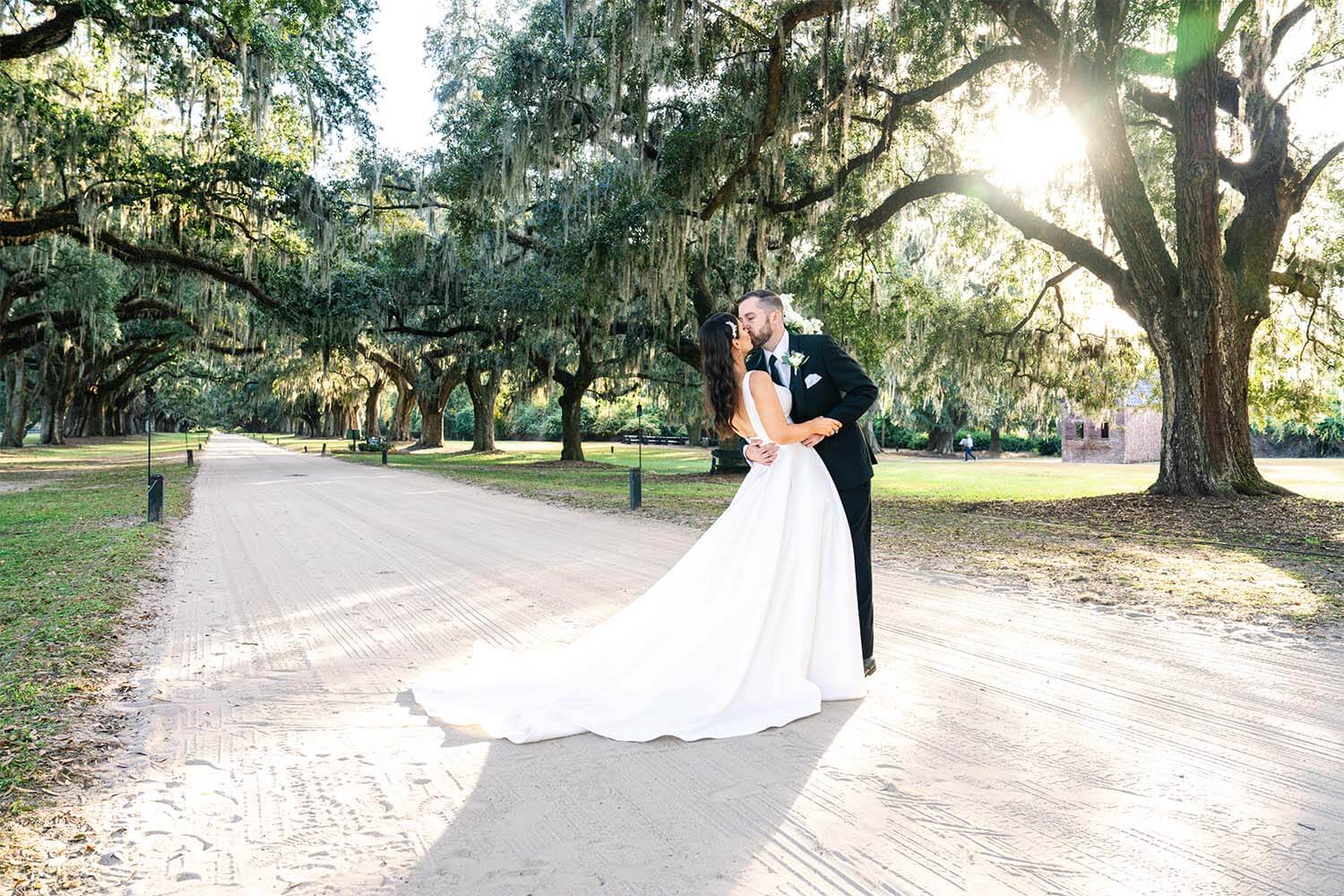 Wedding at Boone Hall Plantation gardens